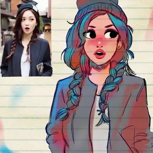 当少女遇上二次元,比真人还美
