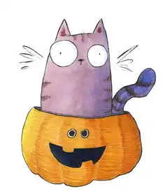 一组可爱的手绘猫咪插画bydantavis
