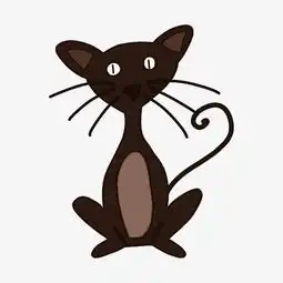 万圣节手绘卡通黑色怪物猫咪图片素材其他格式下载动漫人物大全
