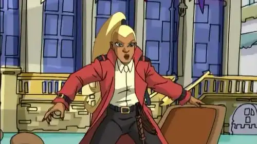 成龙历险记两个女孩坐在一起吃饭,其中一个觉得威尼斯变了很多
