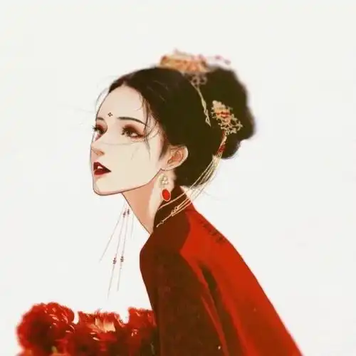 有没有什么好看的红衣女生的头像
