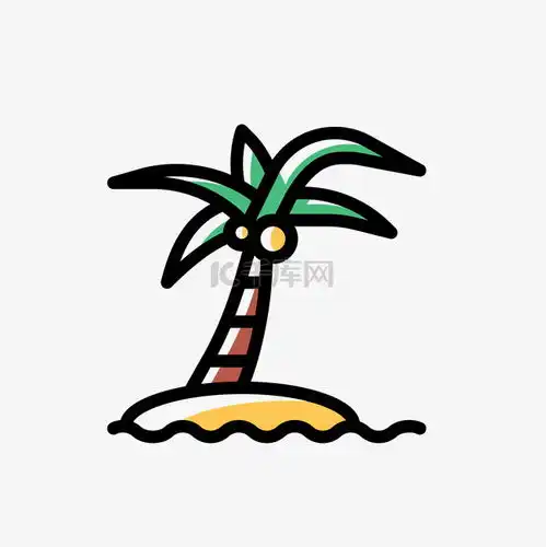 夏天海边mbe风格椰子树装饰图标素材图片免费下载千库网

