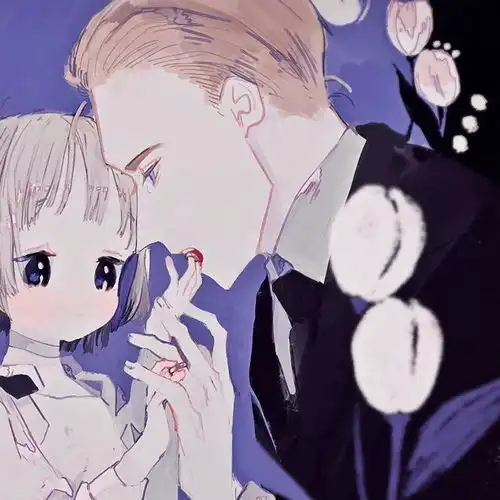 情头超宠萝莉系动漫情侣头像
