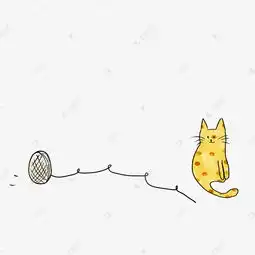 手绘猫咪分割线插画素材图片免费下载千库网
