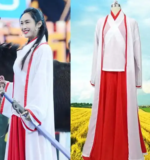 陈妍希重演紫霞仙子,同款红裙造型,气质却不如朱茵
