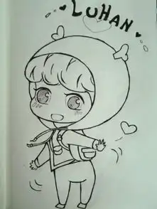 求exo鹿晗的卡通漫画图片要240320的
