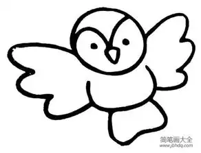 一只小鸟的简笔画

