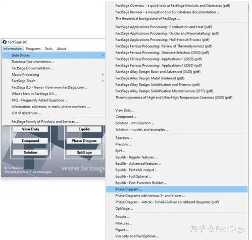 二元相图软件factsage软件教程入门学习资料汇总
