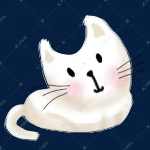 夏季春季可爱白色小猫咪手绘插画psd素材图片免费下载千库网
