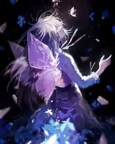 动漫美图插画壁纸二次元少女蝶场景堆糖,美好生活研究所

