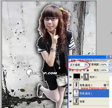 photoshop漫画笔刷绘制非主流照片漫画
