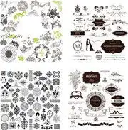 花纹矢量图,边框矢量素材,花边图案元素,百图汇素材网第24页
