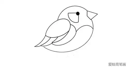 卡通小鸟简笔画
