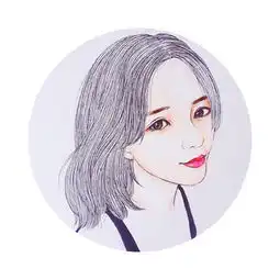 手绘女生头像气质短发
