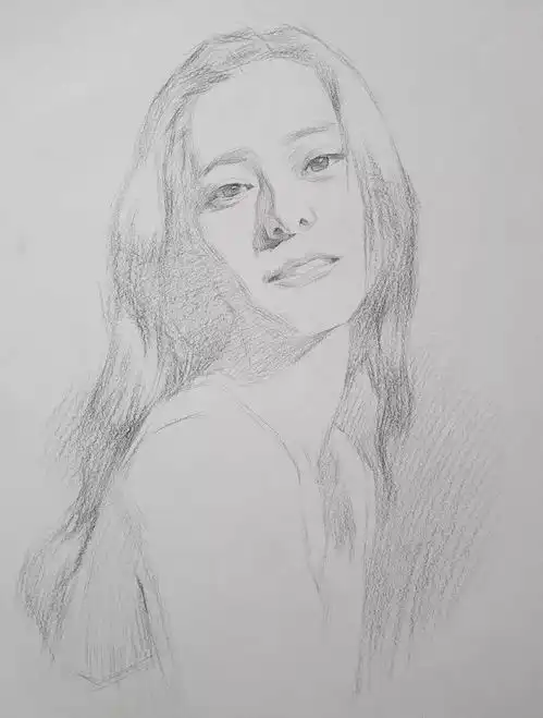 教程最全解析素描头像女青年画法
