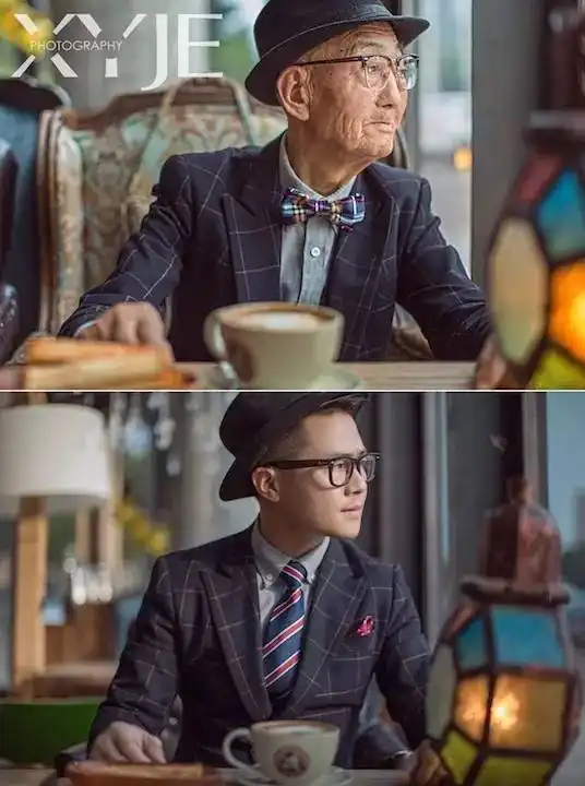 孙子给在乡下种了60年地的爷爷拍了一组照片,简直潮爆了
