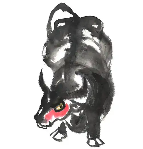 牛年画牛王净净42幅国画牛萌趣水墨牛
