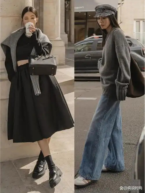 被香港博主圈粉了,没有红唇高跟羊毛卷,基础款也穿得好好看
