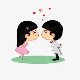 卡通可爱男孩女孩情人节求婚约会图片素材其他格式下载动漫人物大全
