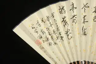 华明青绿山水红木成扇sh003961
