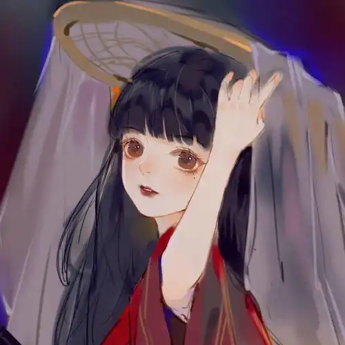 意境古风漫画女生头像芙蓉不及美人妆水殿风来珠翠香
