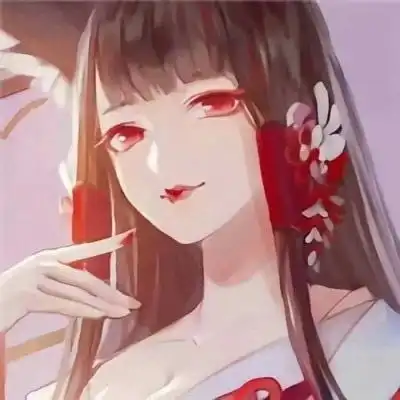 动漫头像女生古风红衣
