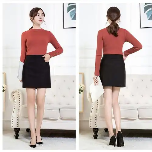 包臀裙a字裙半身裙高腰短裙女职业装加大码一步裙春夏防走光包裙
