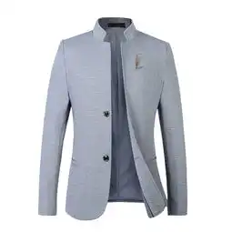 2018新款中山装男士立领韩版修身西装
