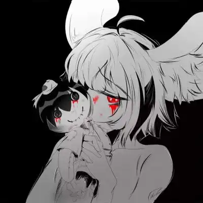 病女头像伤感惊悚血腥二次元血瞳病娇重口味头像
