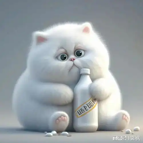 治愈头像,好胖的小白猫啊,太萌了
