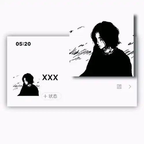 ins黑白动漫头像
