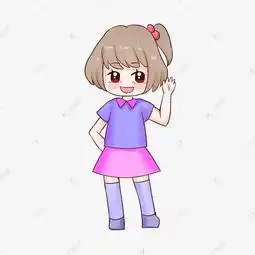 q版人物大眼可爱的小女孩素材图片免费下载千库网
