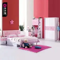 卡卡莫儿童套房组合儿童家具女孩家具公主房儿童床c895
