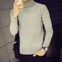高领毛衣遮脸头像男生微信头像图片大全
