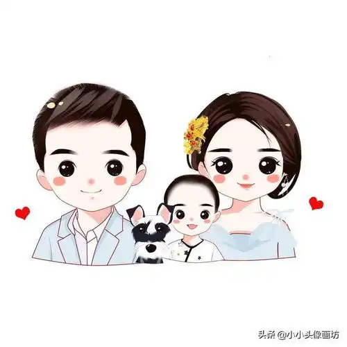 你的微信头像该换了,适合2021年用的温馨卡通全家福头像
