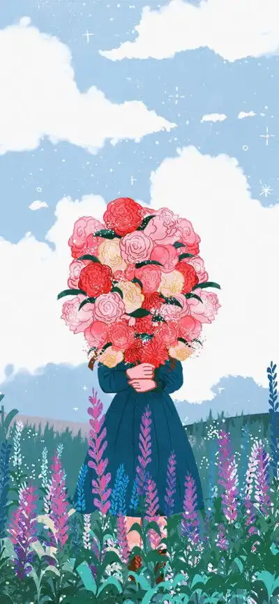油画风小清新壁纸
