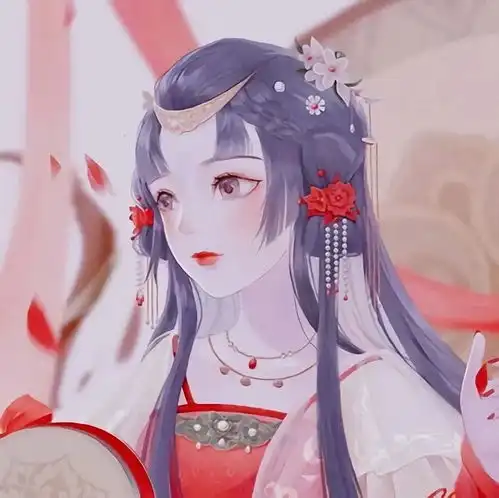 古风动漫闺蜜头像携满天星辰赠你,仍觉星辰不及你
