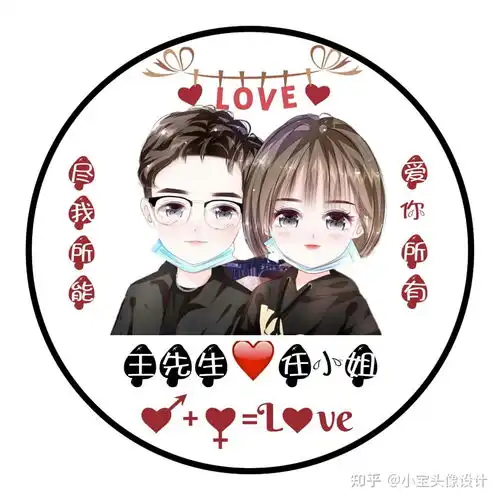 第35期尽我所能,爱你所有,双人卡通情侣头像
