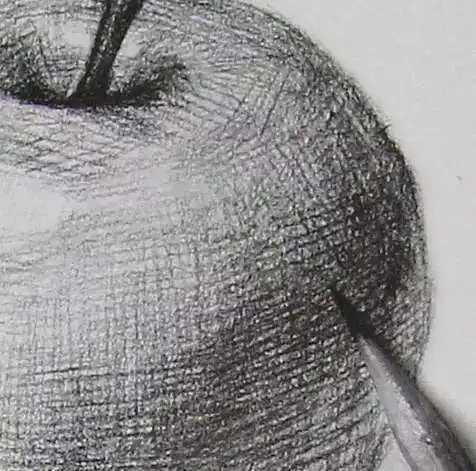 素描静物绘画步骤之素描苹果画法教程
