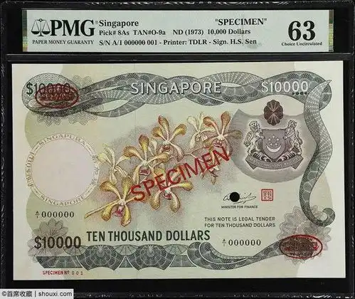 聚焦sbp东方汇理壹佰圆1973新加坡壹万圆
