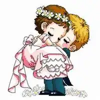 结婚头像一男一女卡通微信头像图片大全
