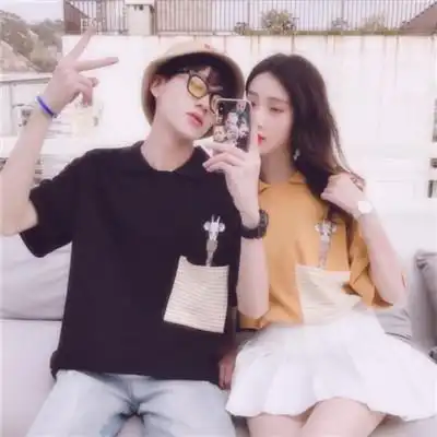 唯美意境情侣头像一对让爱我的人过的开心
