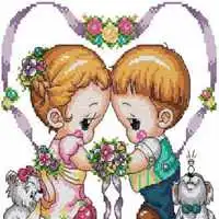 结婚头像一男一女卡通微信头像图片大全
