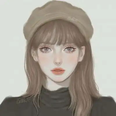 精致气质女生手绘淡雅头像念七
