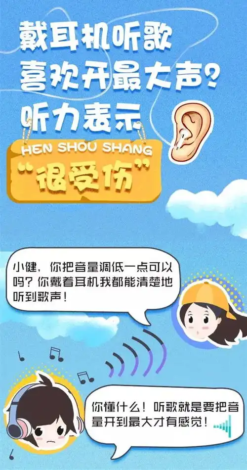 全国爱耳日丨戴耳机听歌喜欢开最大声听力表示很受伤
