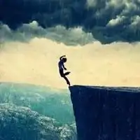人在悬崖头像一个人站在悬崖边的头像
