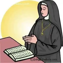 祈祷的修女卡通手绘ai素材免费下载编号2286866红动网
