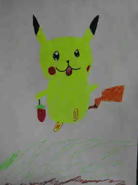 动漫人物简笔画皮卡丘
