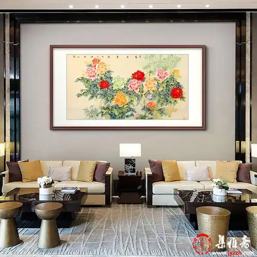 家居客厅挂画,有品位的人都选吉祥花鸟画
