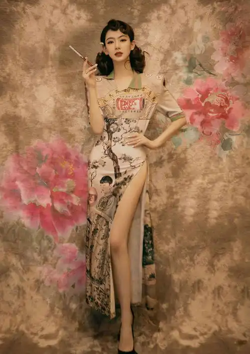 被戚薇的旗袍造型惊艳了,宛如旧上海画报女郎,红唇卷发风情万种
